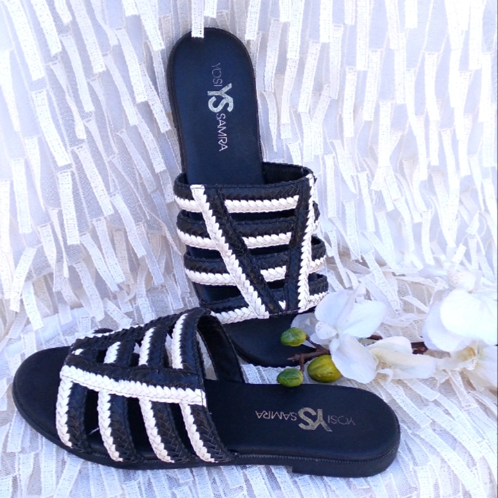 Yosi Samra 'Molly' Braided Slides - Picture 1 of 7
